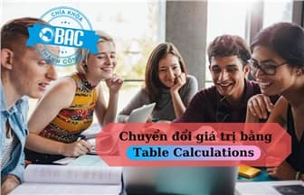 Chuyển đổi giá trị bằng Table Calculations (Phần 2)